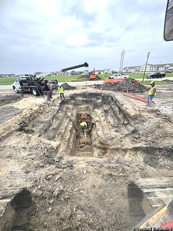 Commercial Excavation projects in Fargo, Moorhead, Grand Forks, and Lake Park, Minnesota.