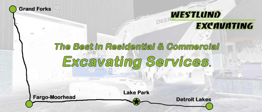 Westlund Excavating - Service Area Map Image